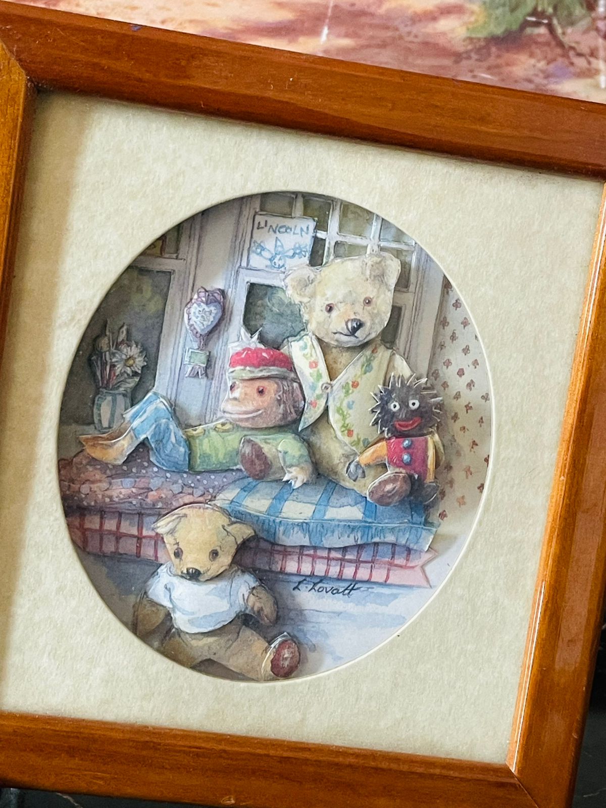 Vintage “Living Pictures” 3D Decoupage Frame – Teddy Bears Collection (England, 1994) Home Decor
