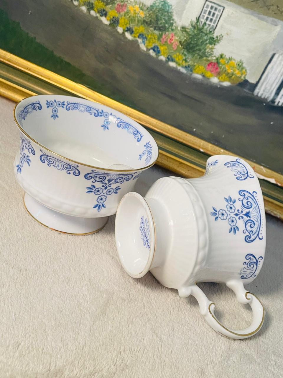 Royal Worcester Bone China Creamer & Sugar Bowl Set – Small Elegant Tableware | England
