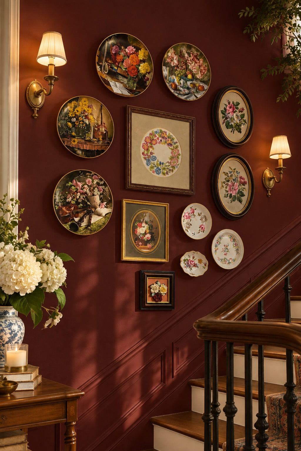 Collected Cross Stitch Florals Wall Gallery Set | 12-Piece