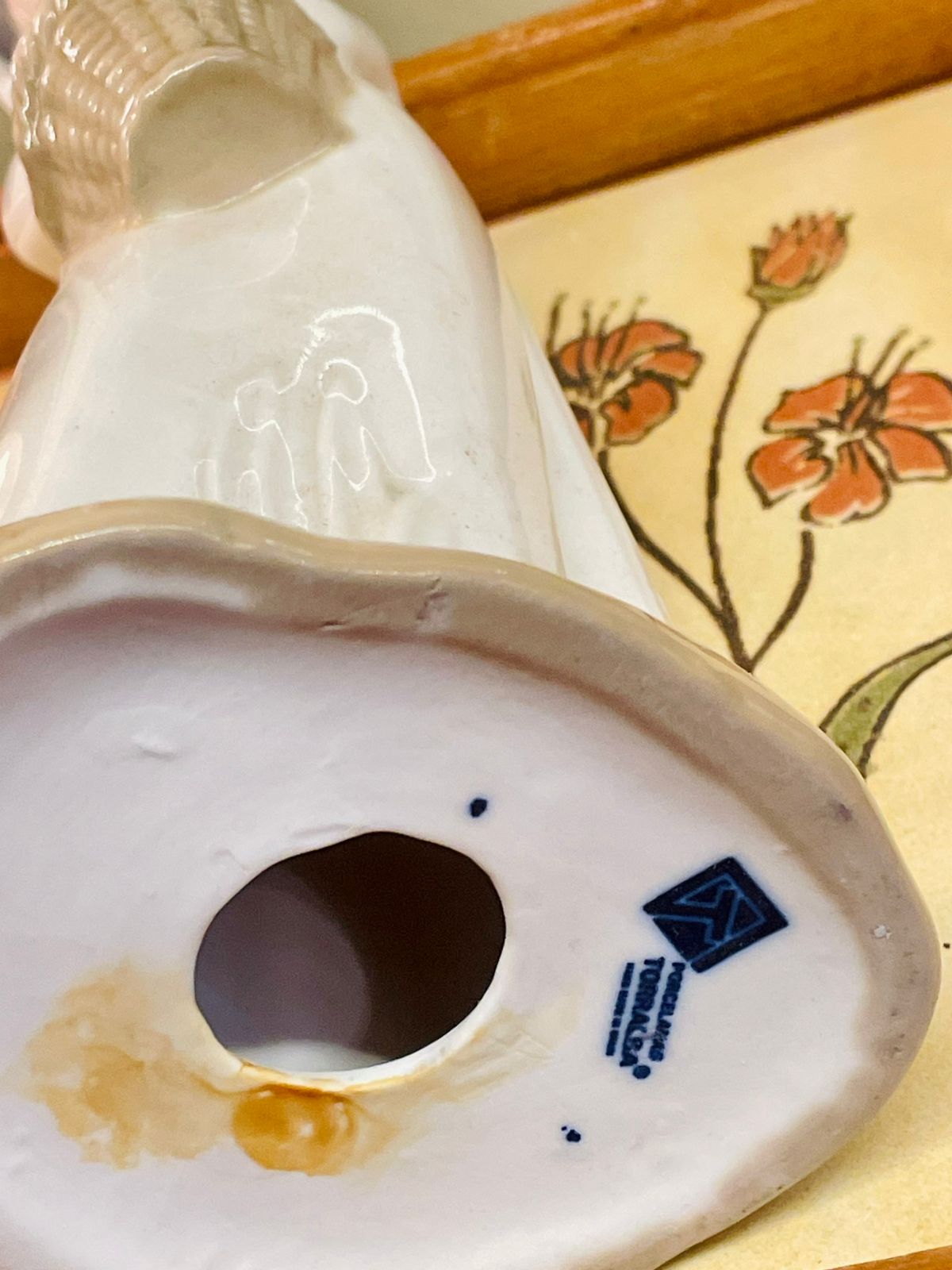 Porcelanas Torralba Spain Figurine – 11” Girl with Basket Decor