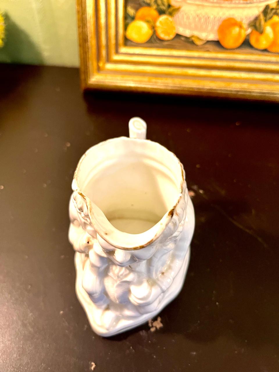 Vintage White Figural Porcelain Creamer Jug – 4 Inch