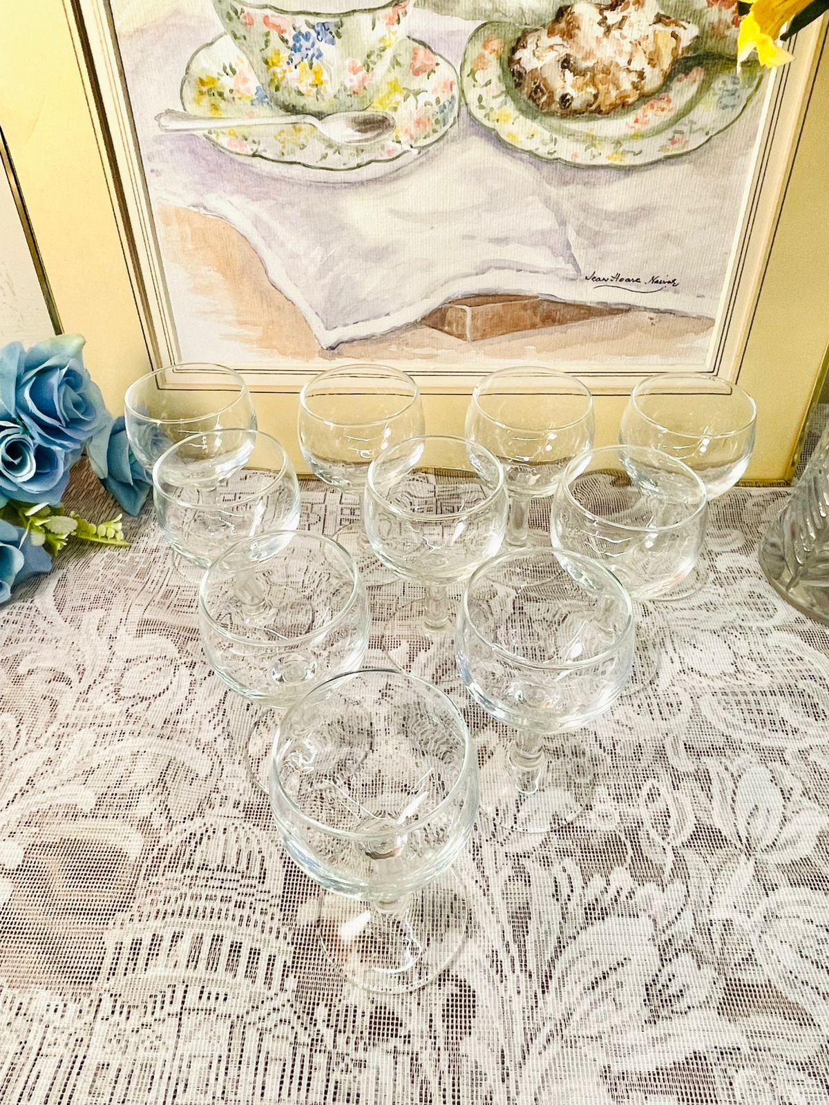 Vintage Stemmed Liqueur Glass Set of 6 – Classic Clear