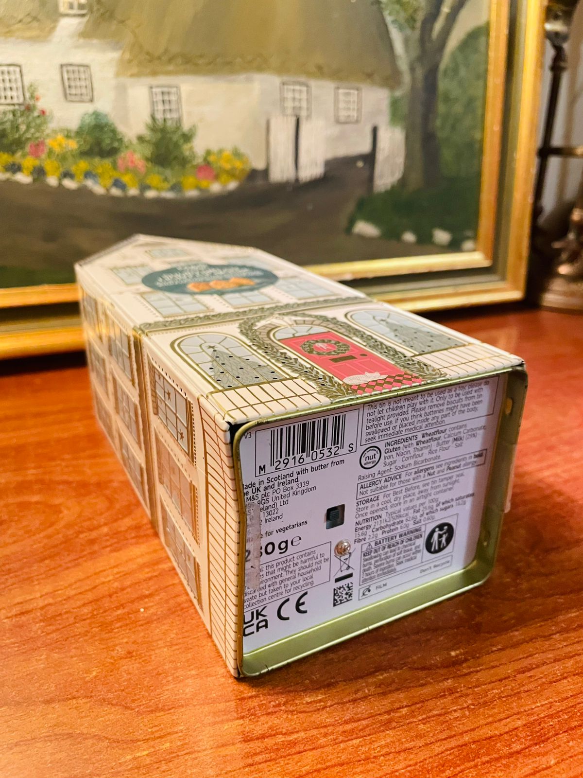 M&S Marks & Spencer Light Tin Biscuits Jar | Container