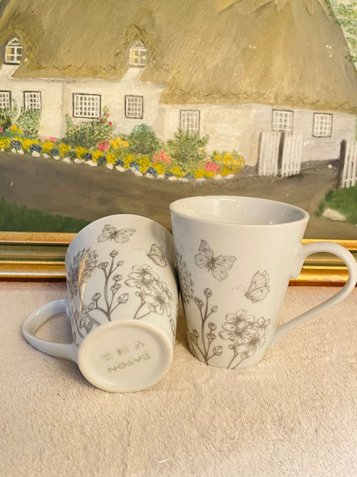 set of 3 Tea Mugs, Coffee Mug, Oven Safe, ceramic, England