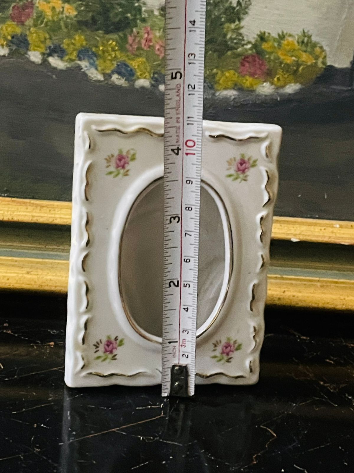 Mini Porcelain Bud Vase with Floral Design – 4.5” Vintage Style | Made in England