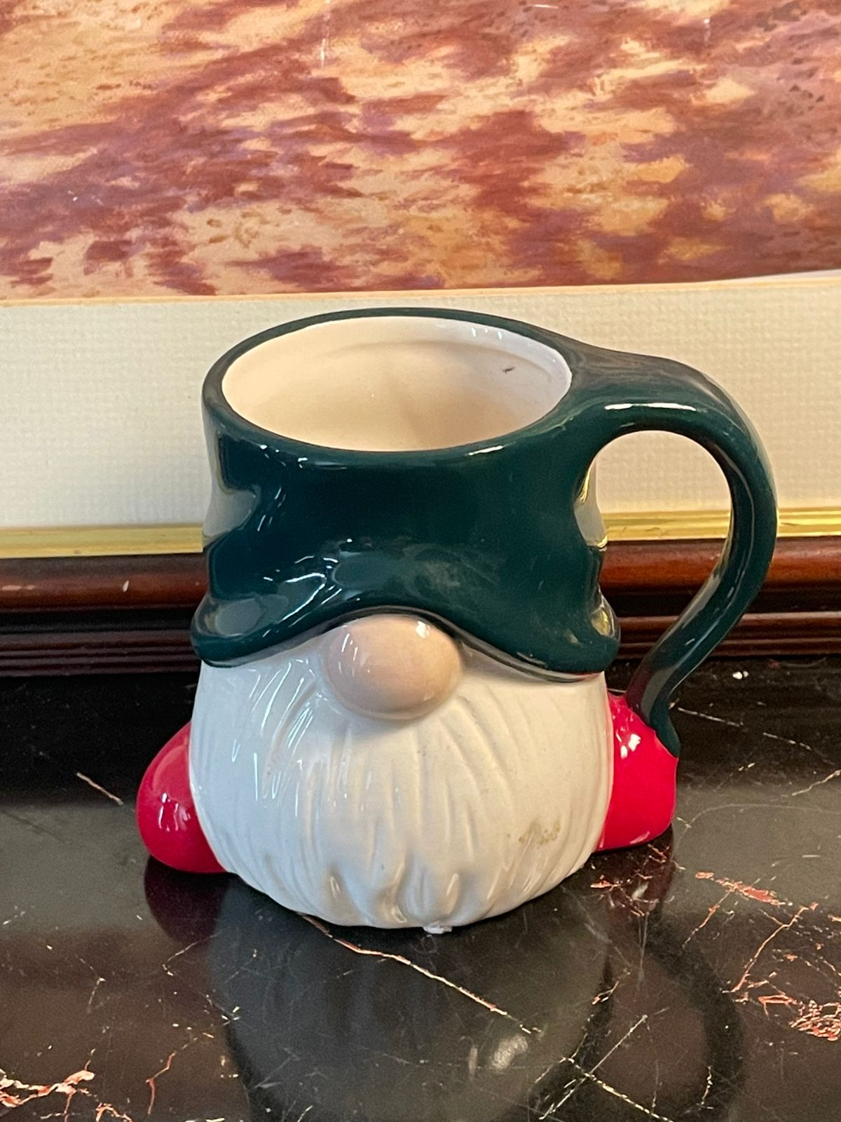 Christmas gnome mug, holiday ceramic mug, festive coffee cup Pakistan, Christmas kitchenware, gnome tea mug, holiday gift ideas, Christmas hot chocolate mug, festive collectible mug, vintage Christmas decor Pakistan, seasonal ceramic cup