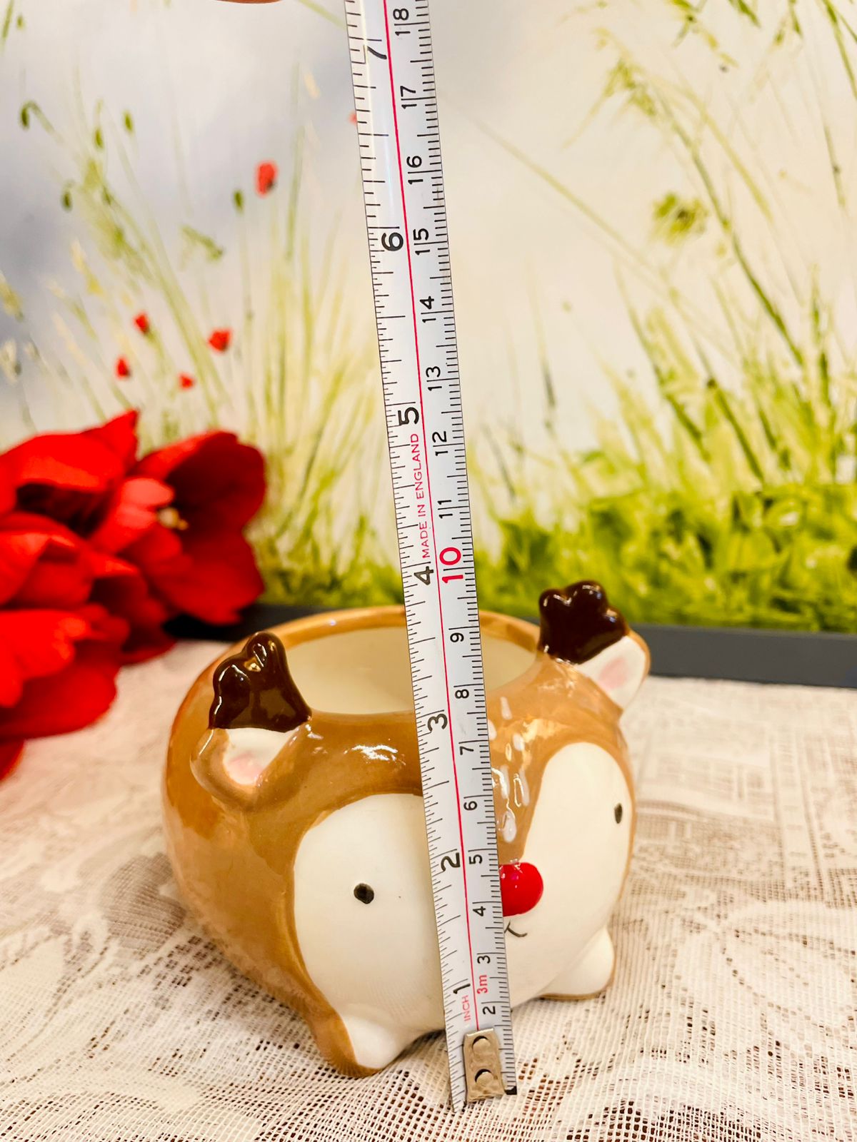 Reindeer Ceramic Mini Planter Pot