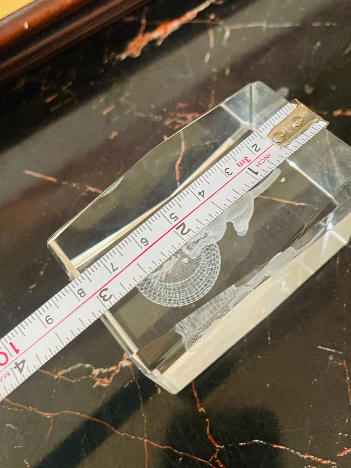 3D Crystal Glass – Cat & Fishbowl Design (In Gift Box), paper weight
