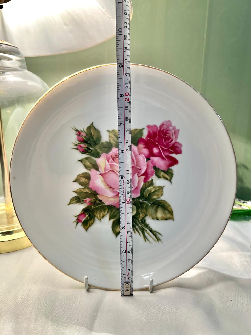 Saji Fine China Pink Rose Decorative Plate 23cm