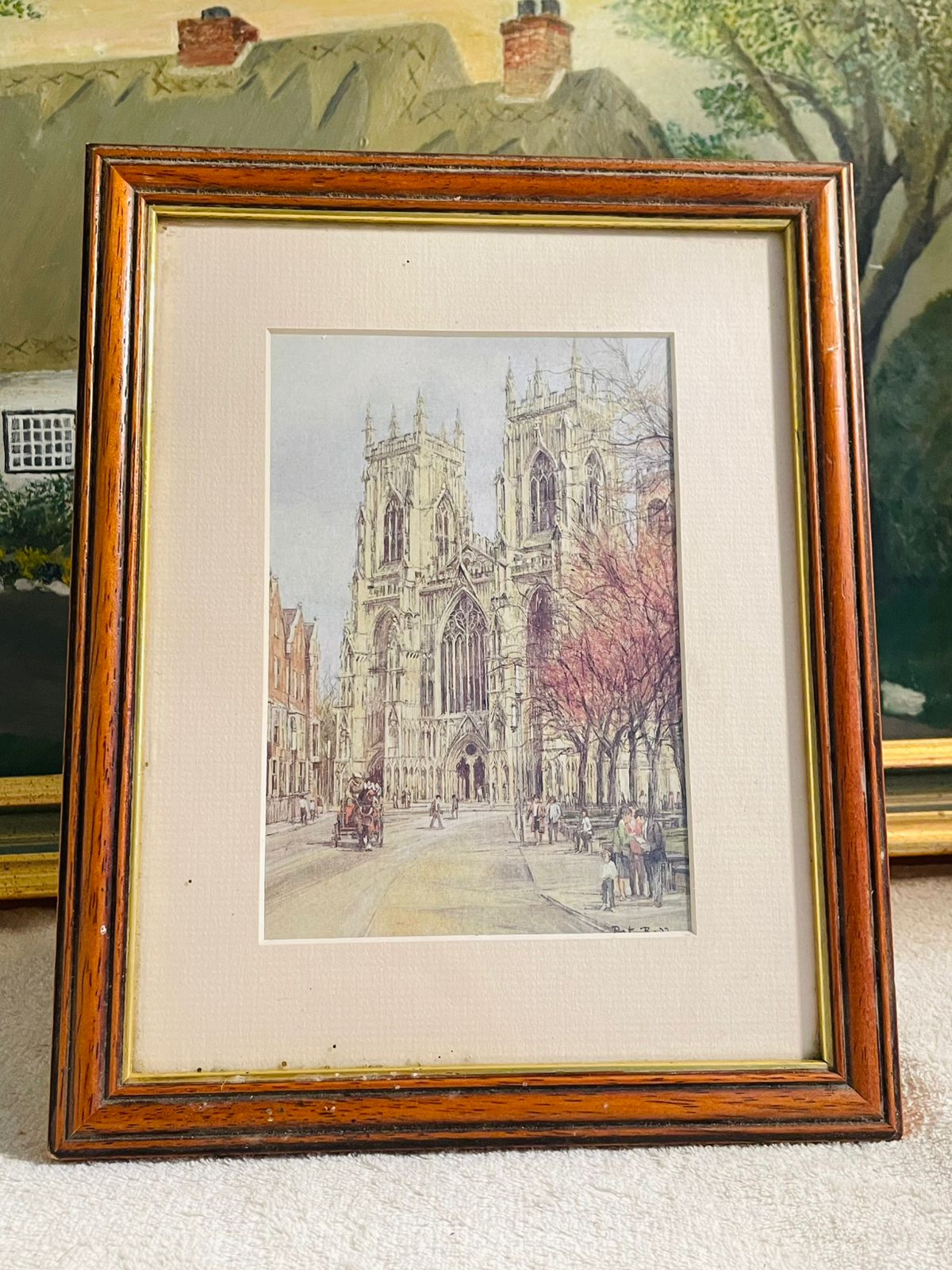 Set of 2 Original Watercolor Painting frames by Pat Bell – St. William’s – Framed Artwork