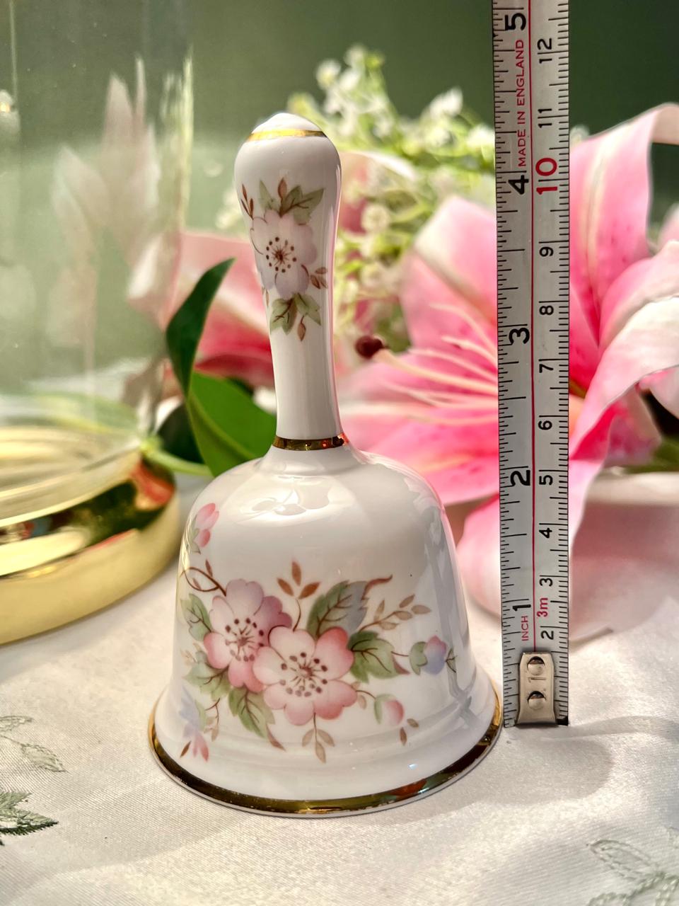 Queensway Clementia Fine Bone China Floral Bell 4.5"