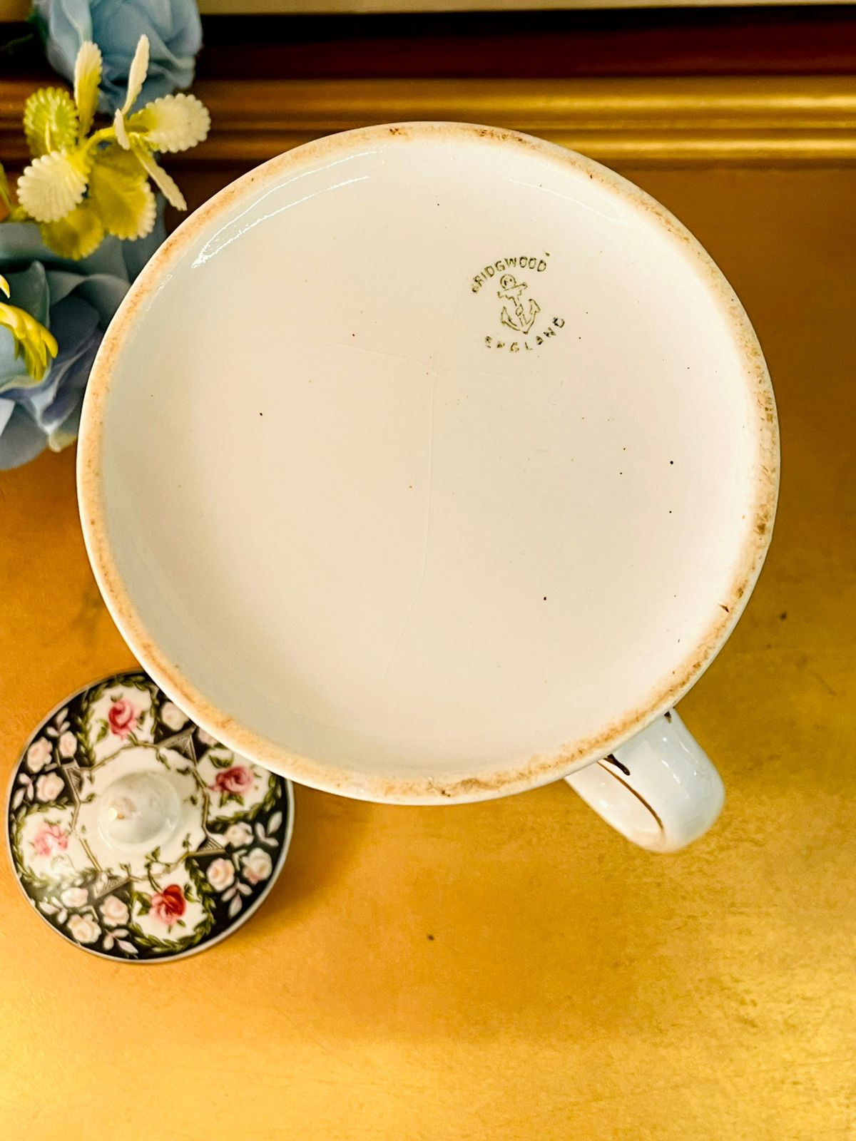 Wedgwood England Vintage Floral Jug Bone China