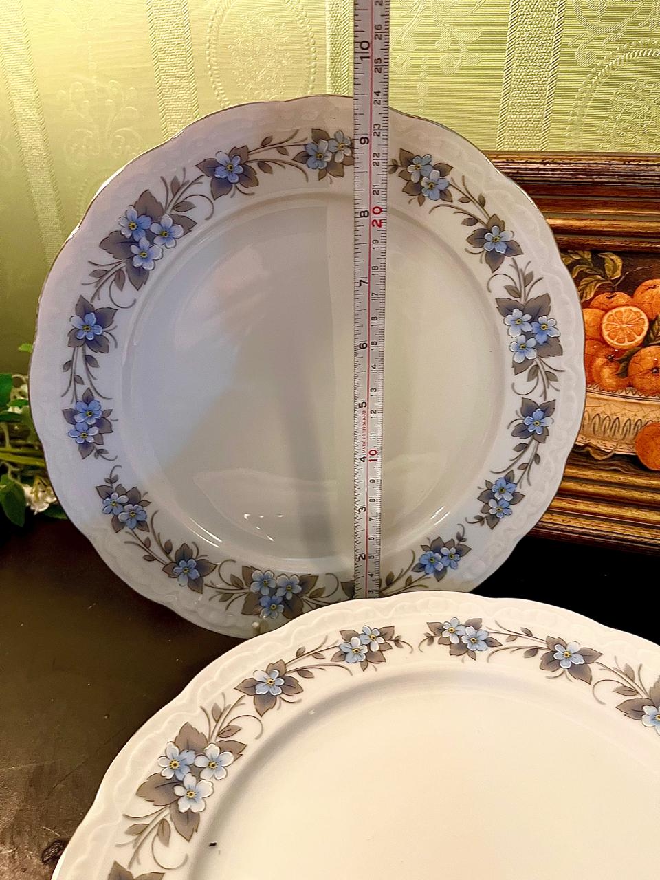 Winterling Bavaria Germany 9.5" Floral Dinner Plates Set of 4
