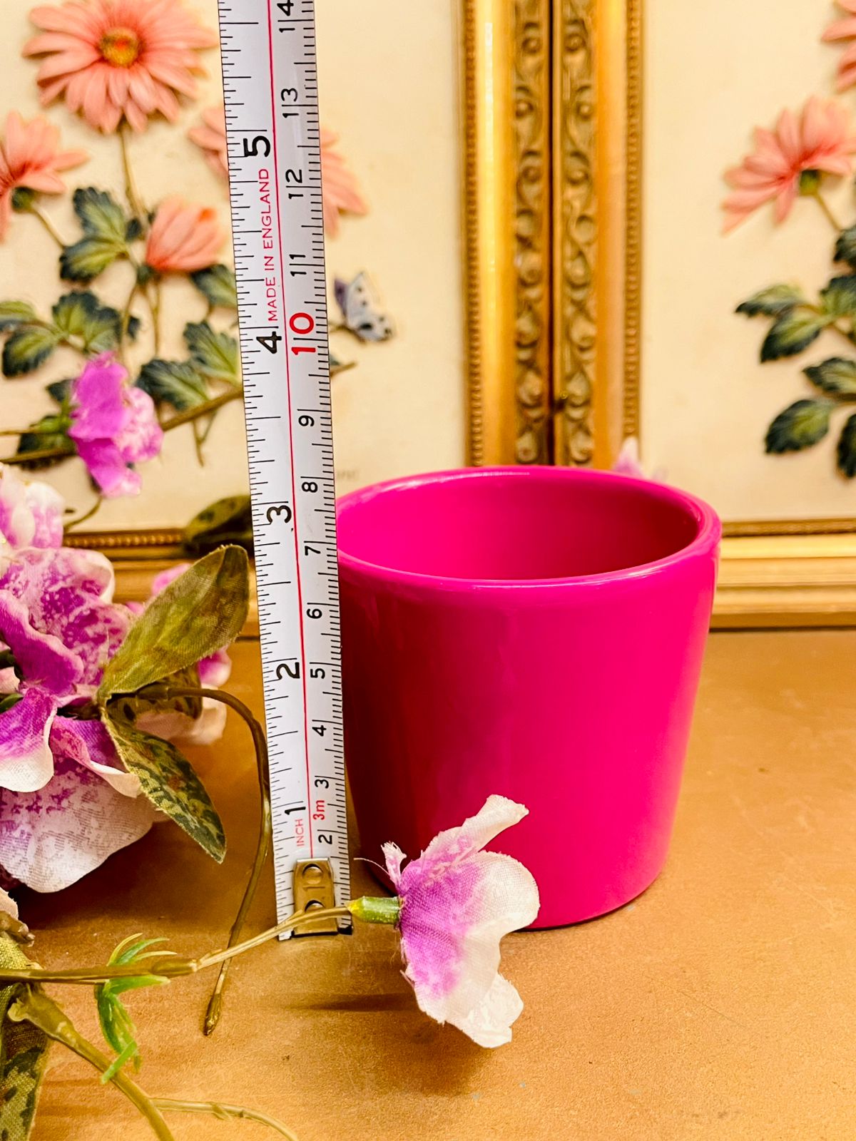 Minimal Hot Pink Ceramic Planter Pot