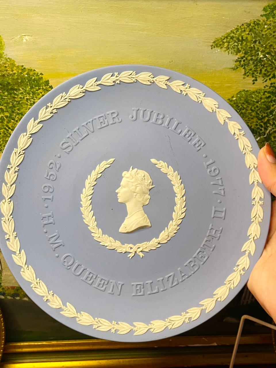 Rare Find Wedgwood Jasperware Blue Decor Plate | England