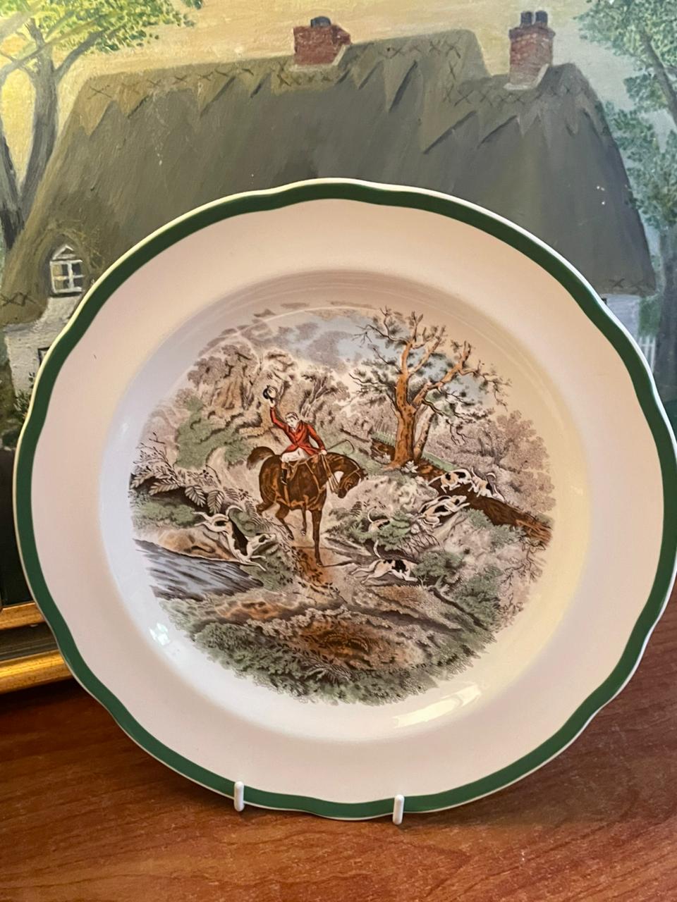 Spode "The Hunt" Dinner Plate | Drawing The Dingle | Made in England