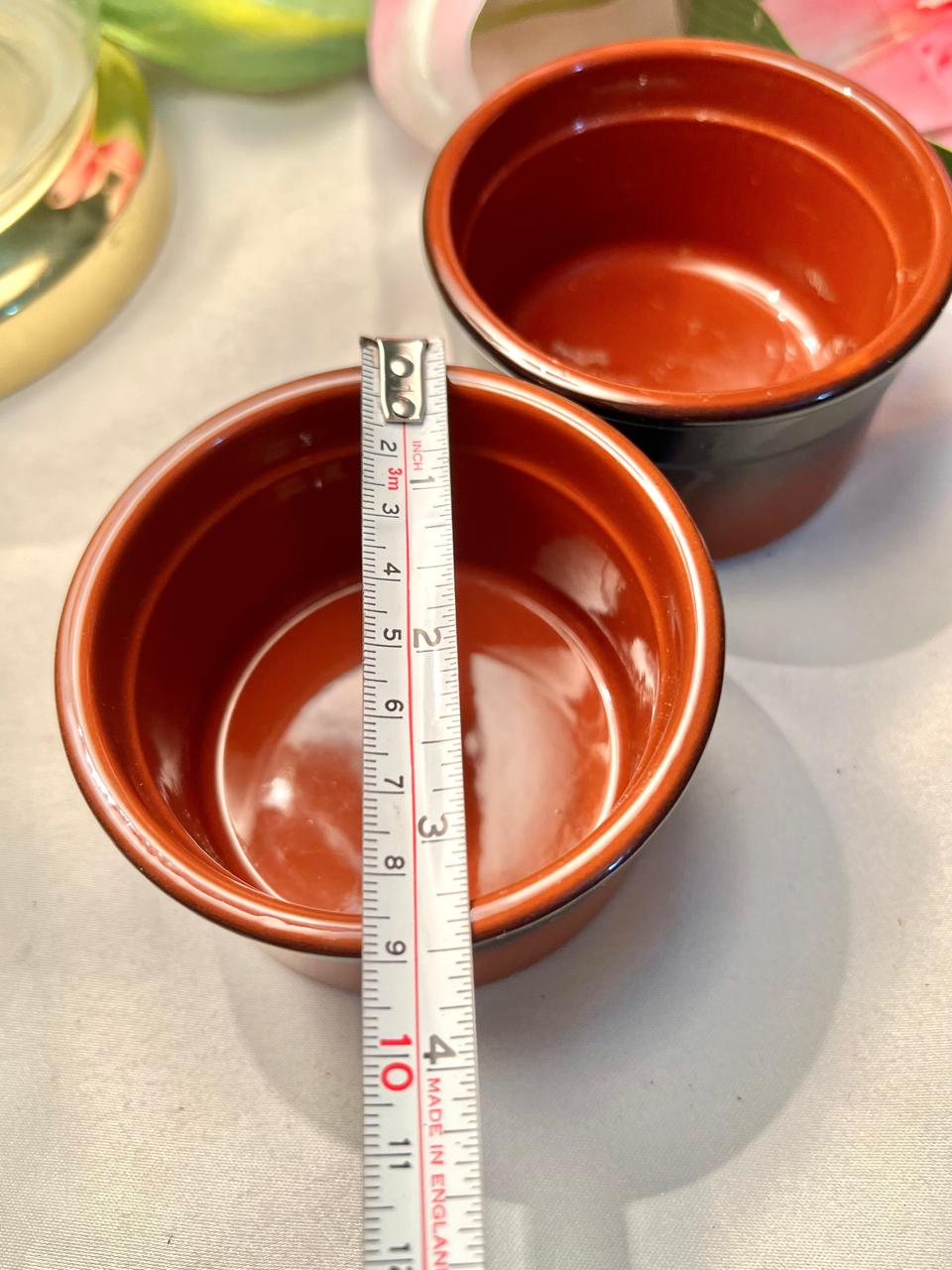 Terracotta Oven-Safe Ramekins – 2 Piece Set, 3.5 Inch