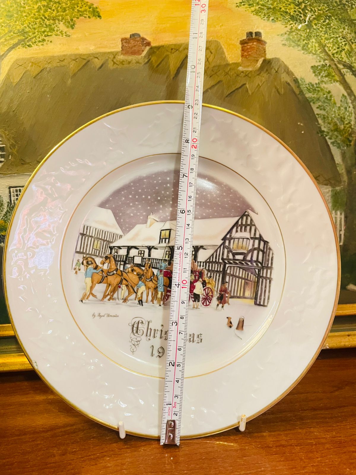Vintage Royal Worcester Christmas Eve Plate – UK Holiday Collectible
