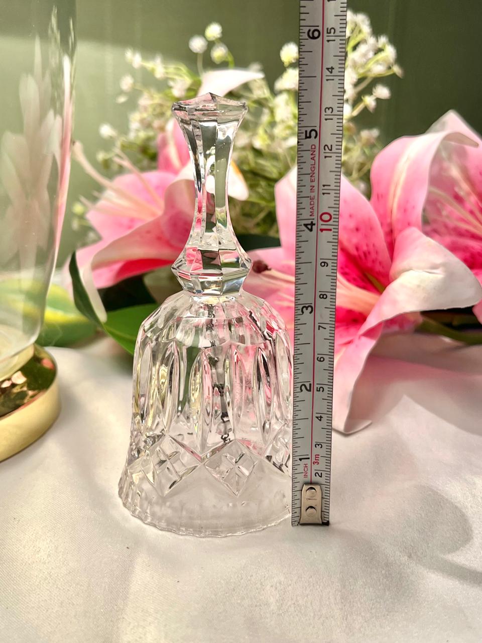 Vintage Clear Crystal Bell – Approx. 5 Inch