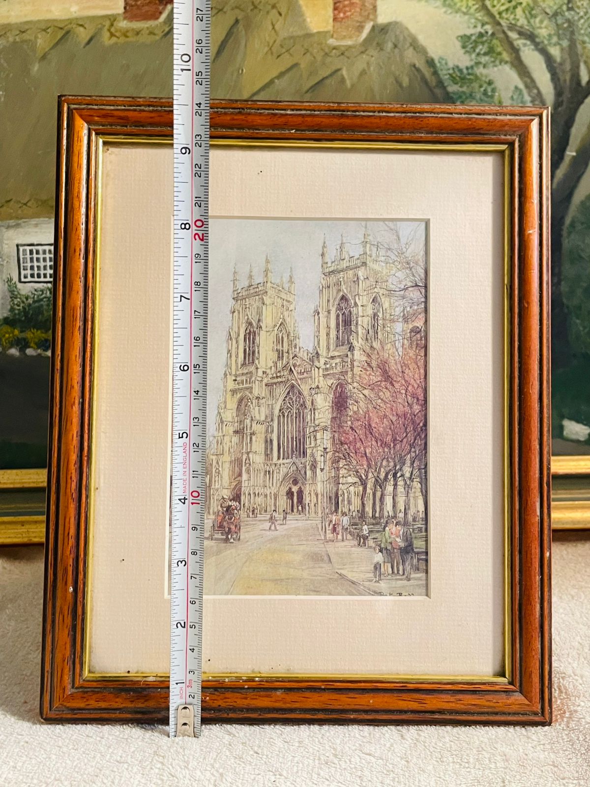 Set of 2 Original Watercolor Painting frames by Pat Bell – St. William’s – Framed Artwork