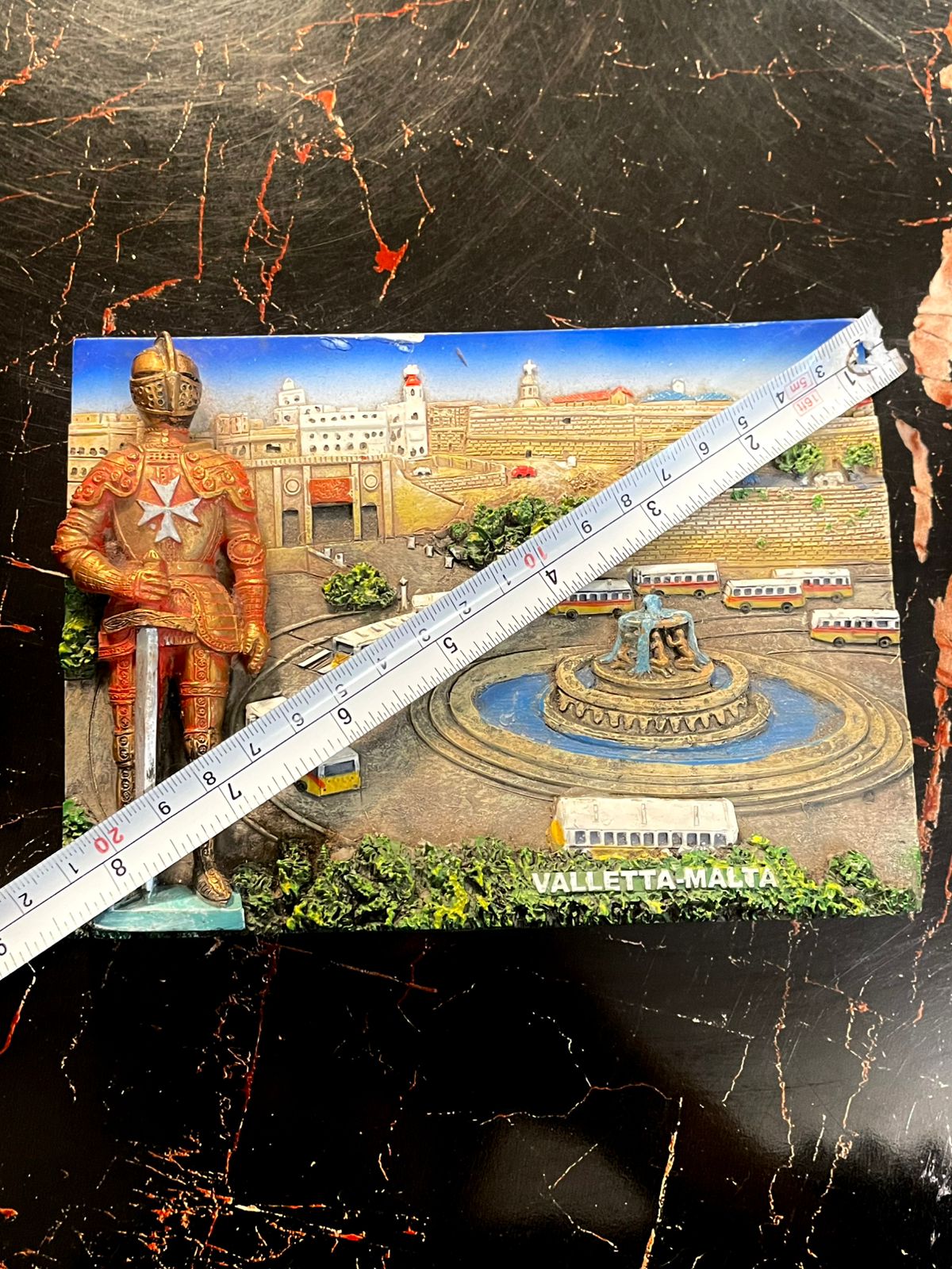 Vintage Valletta Malta Wall Plaque Knight Souvenir Art
