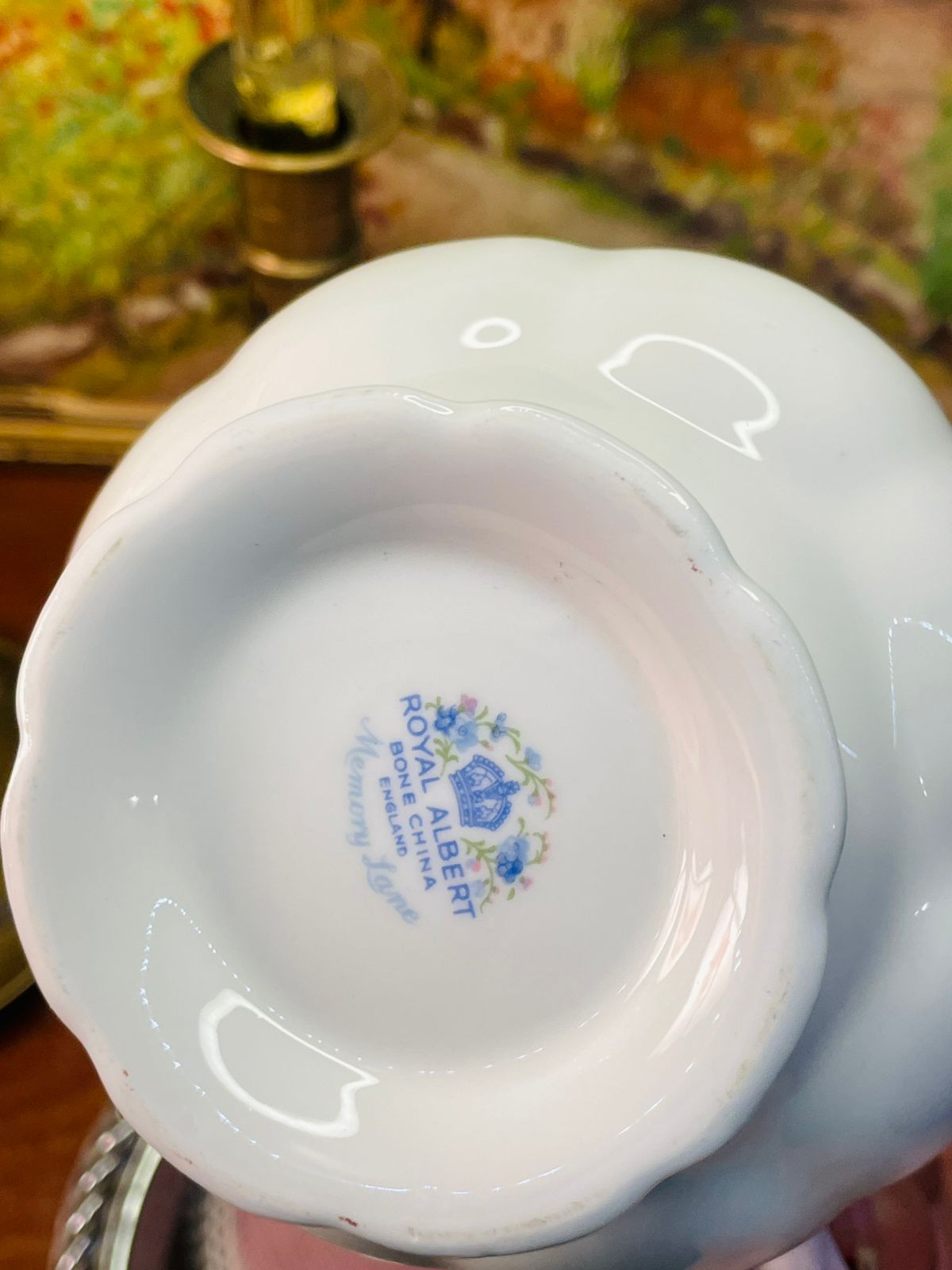 Royal Albert “Memory Lane” Floral Jug / Pitcher – 1 Litre – Vintage England Bone China