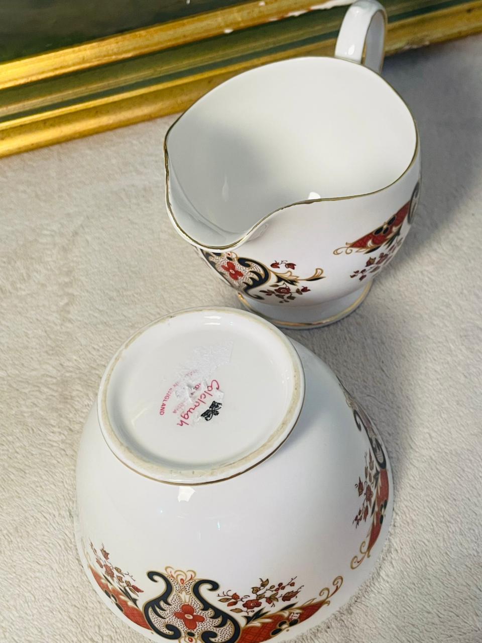 Cololough Bone China Creamer & Sugar Bowl Set – Elegant Tableware | Vintage England