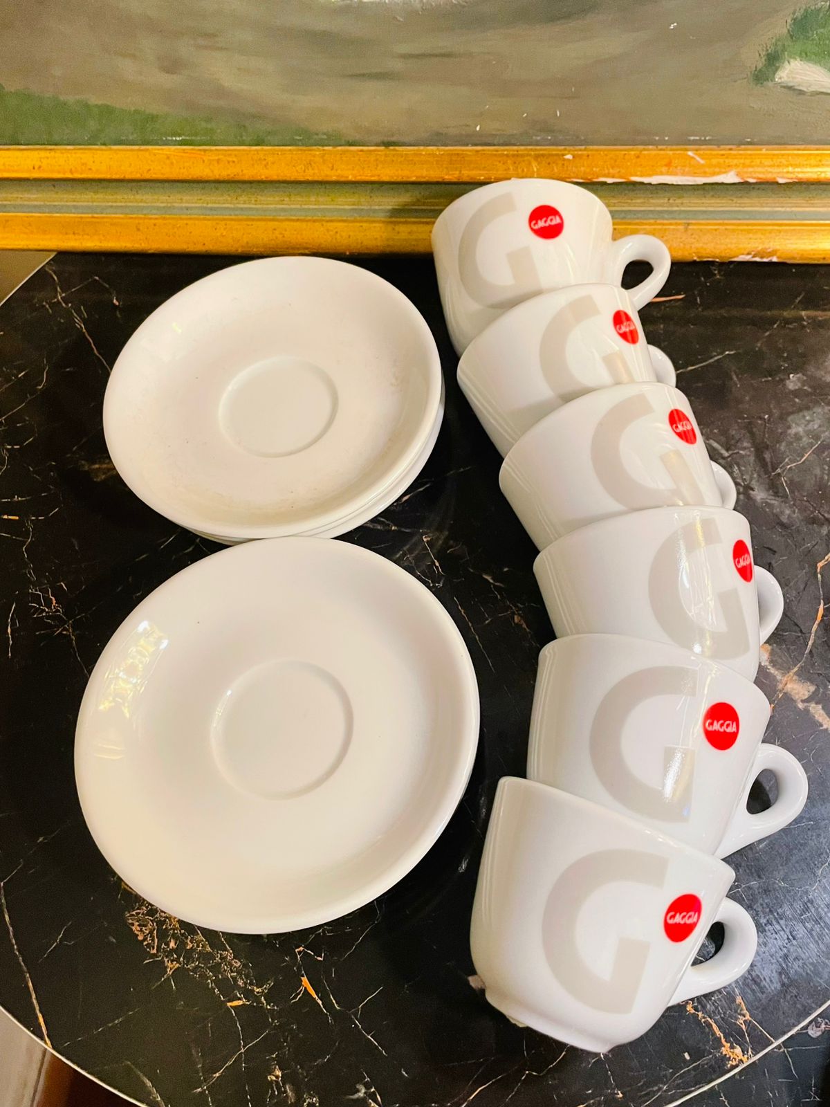 MAGPIE Sarah Young Espresso Set of 6 – Gaggia Coffee Cups & Saucers