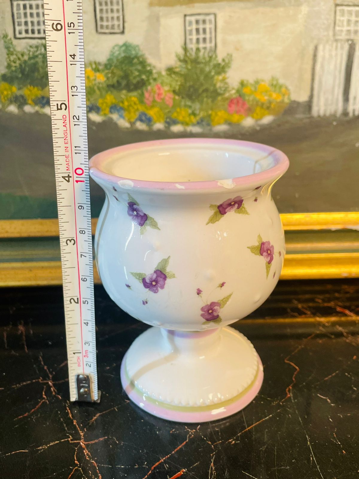 “Enlightenments” Floral Ceramic Vase with scented candle– Lavender Blossom