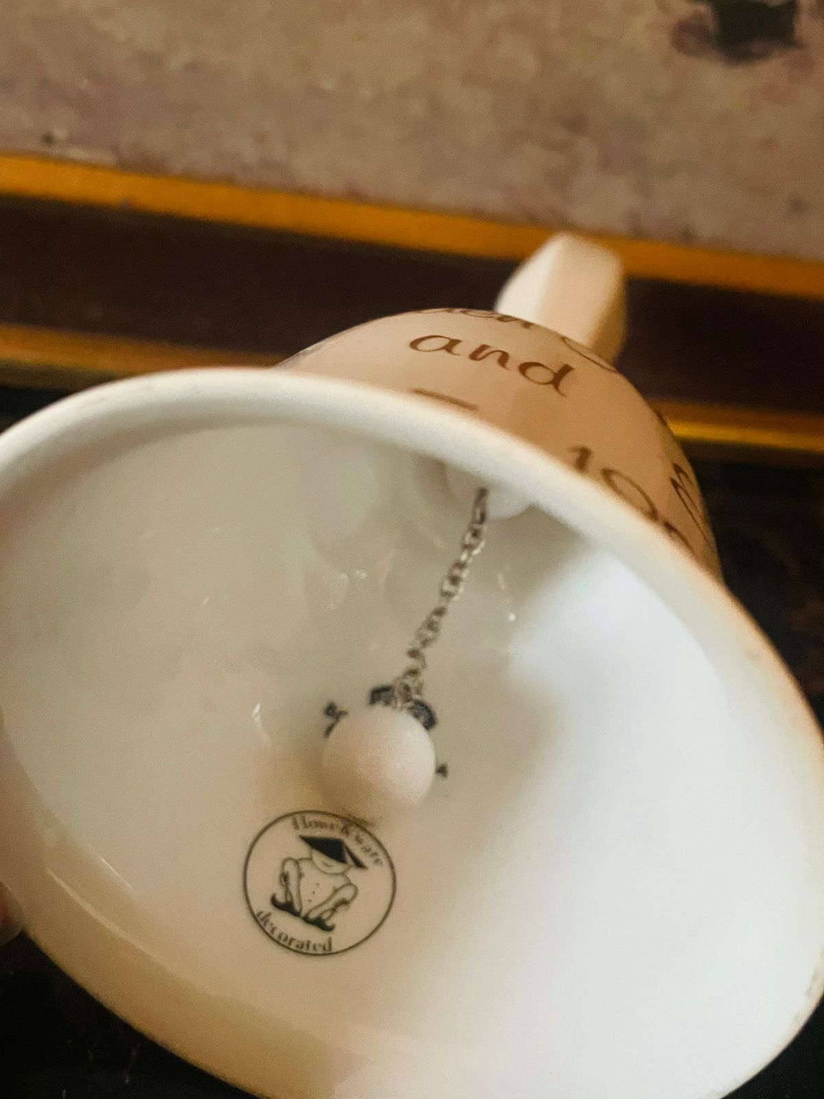 Vintage English Porcelain Table Bell – Floral Design