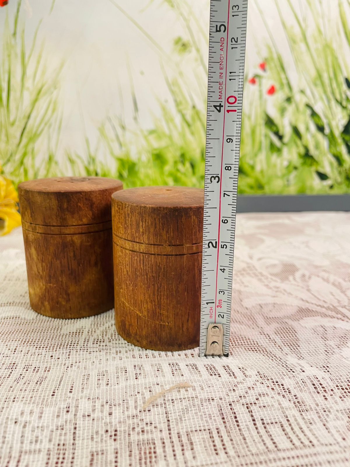 Vintage Wooden Salt & Pepper Shaker Set