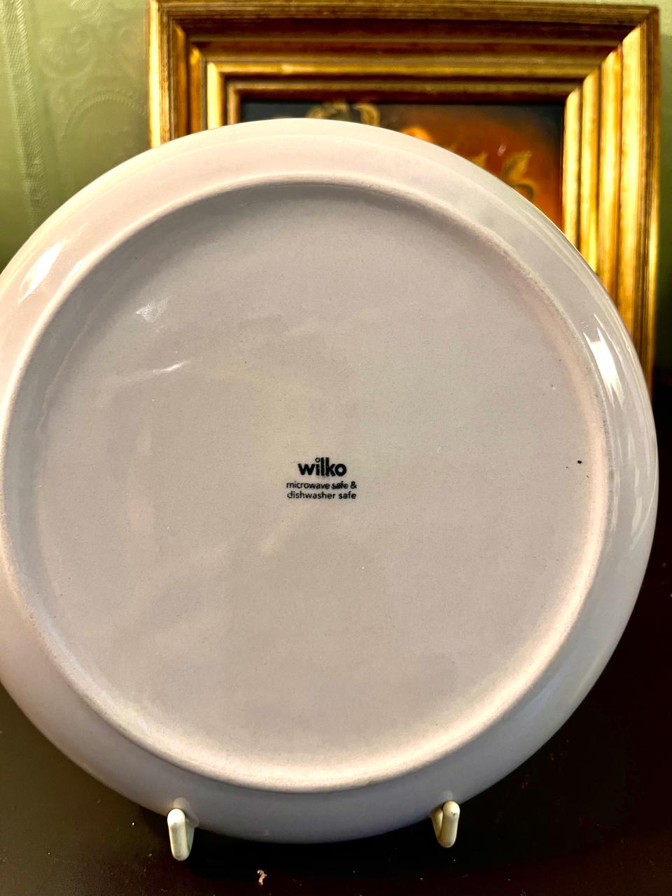 10 Inch Black & White Hand-Painted Ceramic Decorative Plate