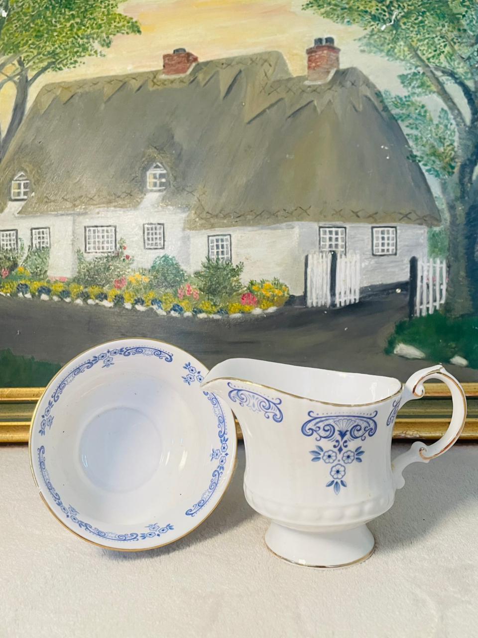 Royal Worcester Bone China Creamer & Sugar Bowl Set – Small Elegant Tableware | England