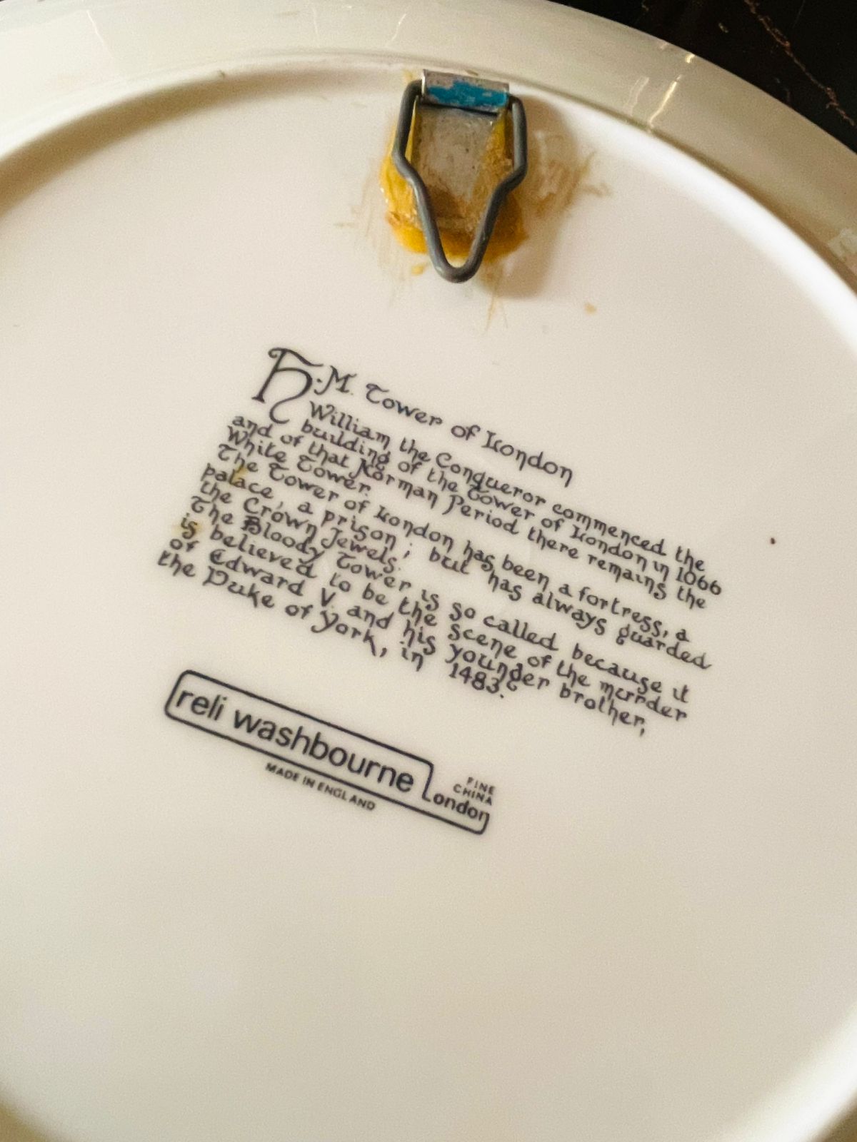 Vintage “The Tower of London” Large Collector Plate 11 in– Fine Bone China, England