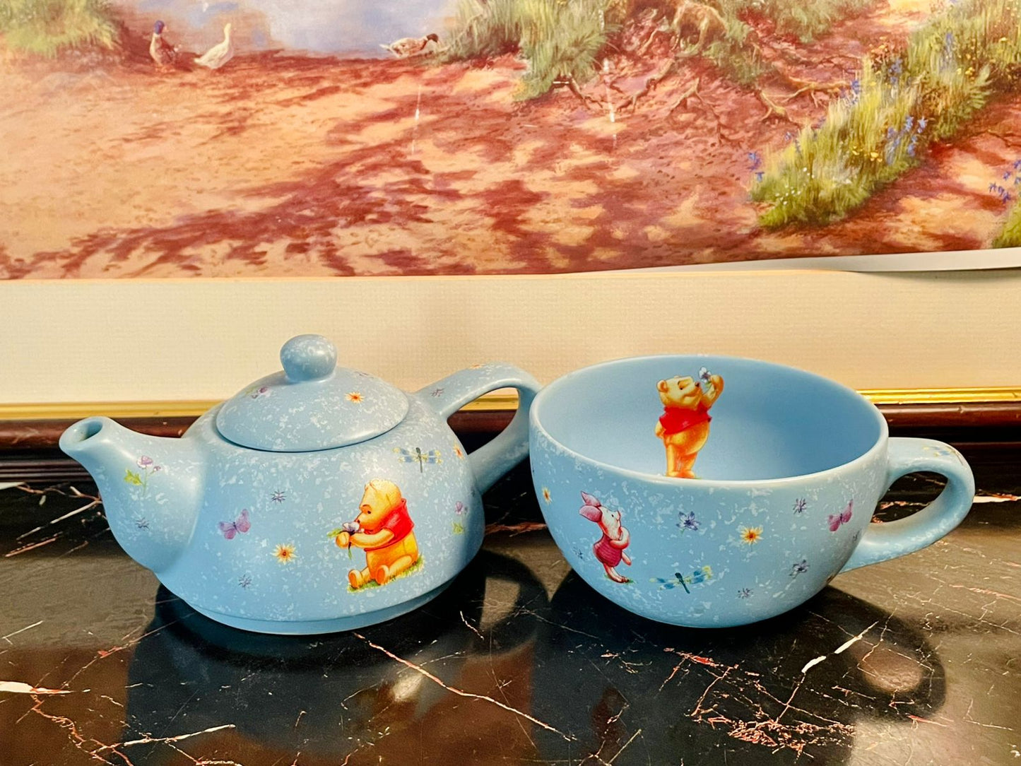 Disney Winnie the Pooh Tea-for-One Ceramic Teapot & Cup Set – Collectible