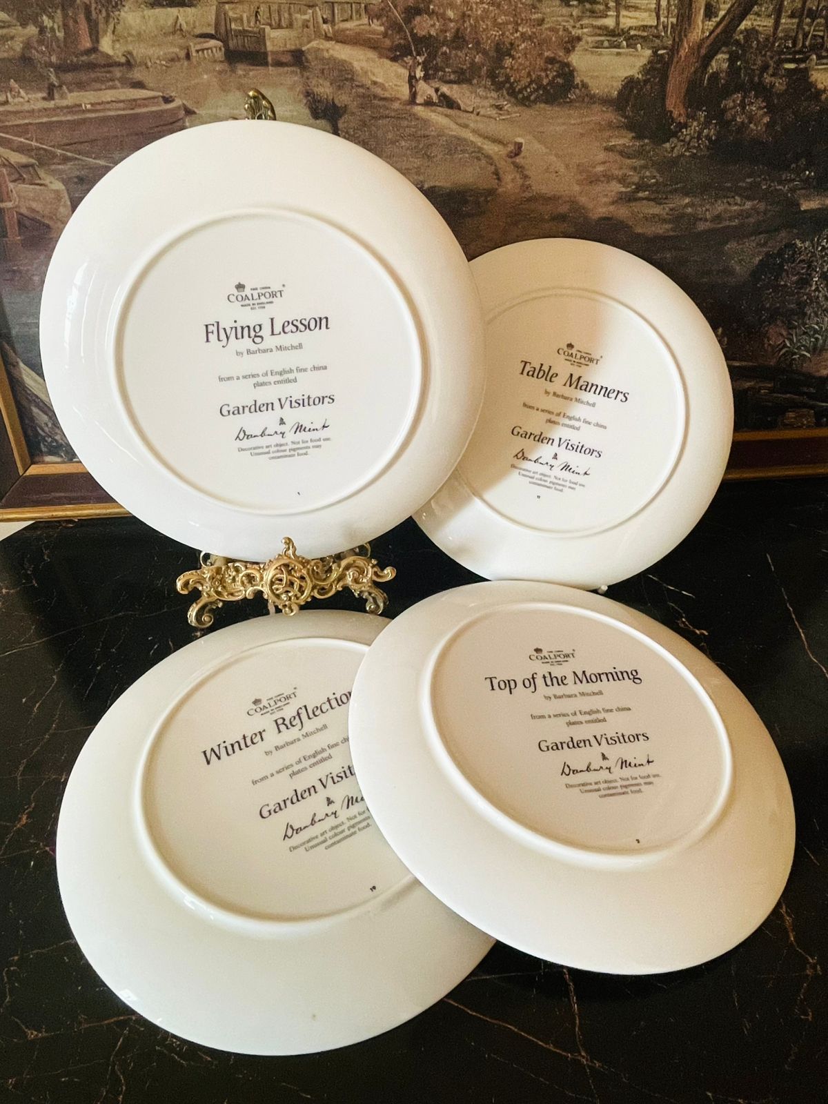 Set of 4 Coalport “Garden Visitors” Fine Bone China Collector Plates – Bird Plates Series 8 inches