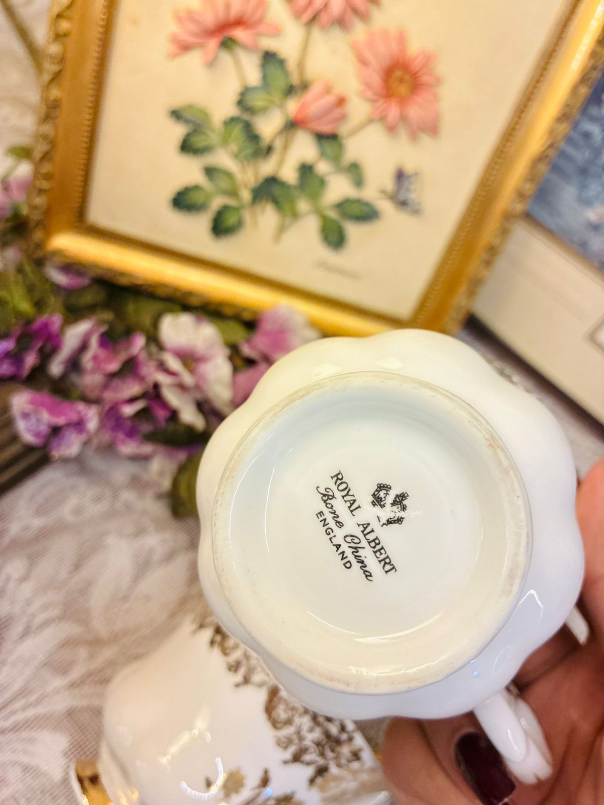 Royal Albert “Mother” Gold Floral Cup only