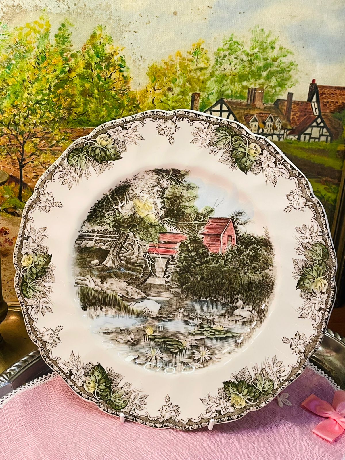 Johnson Bros Friendly Village Dinner Plate – The Lily Pond 10 Inch | Made in England