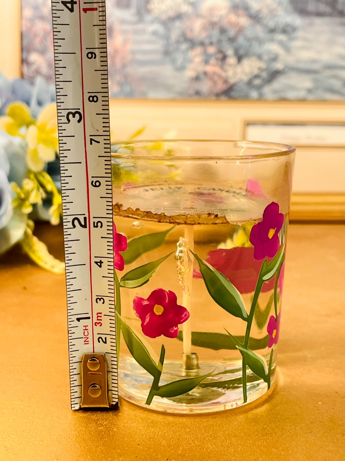 Floral Jelly Candle Glass Decorative Aesthetic Decor