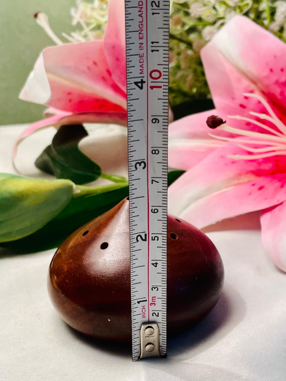 Vintage Wooden Incense Holder Potpourri Burner 5 cm