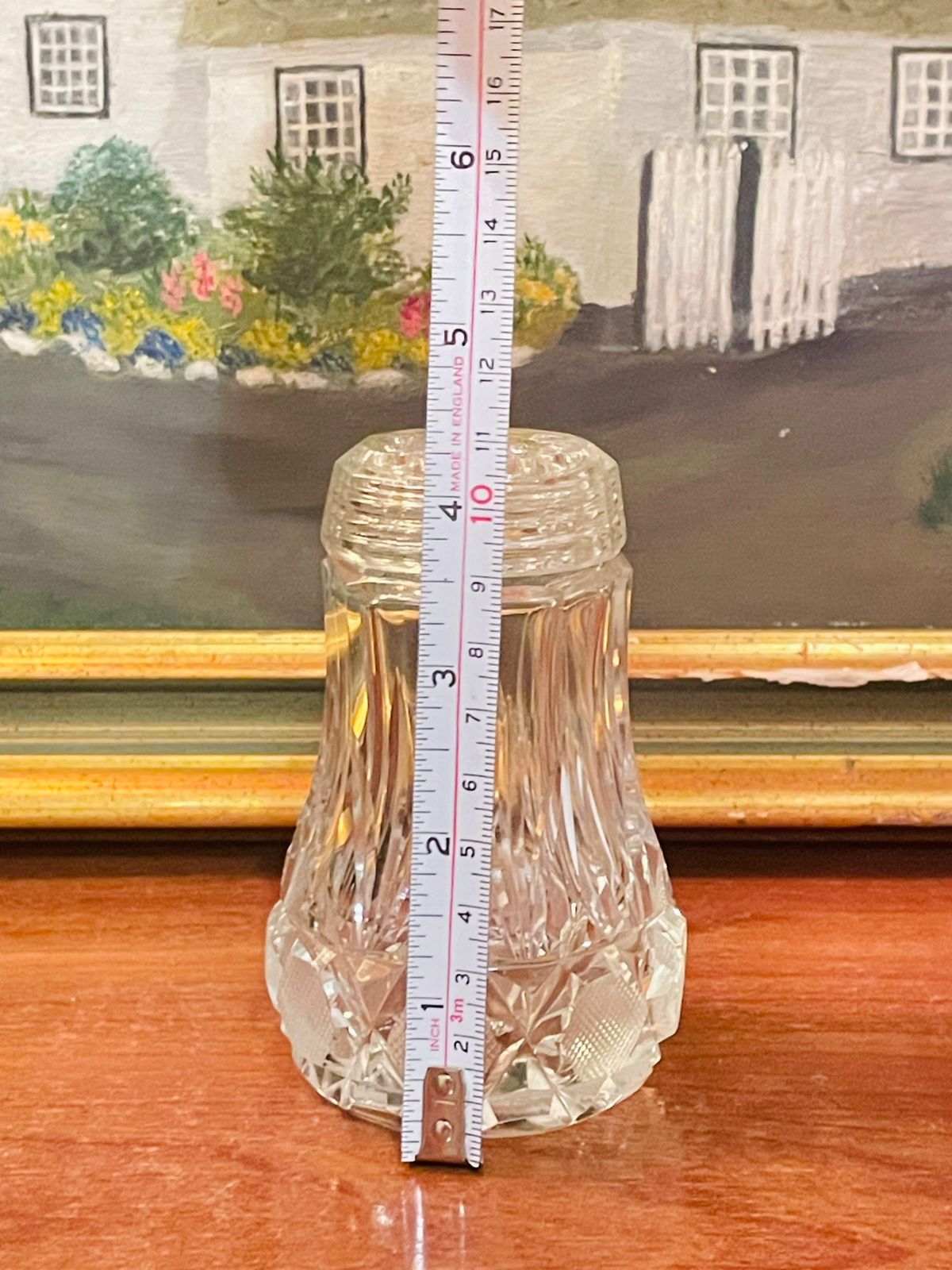 Antique Sterling & Crystal Salt and Pepper Shakers – Vintage Cut Glass Tableware