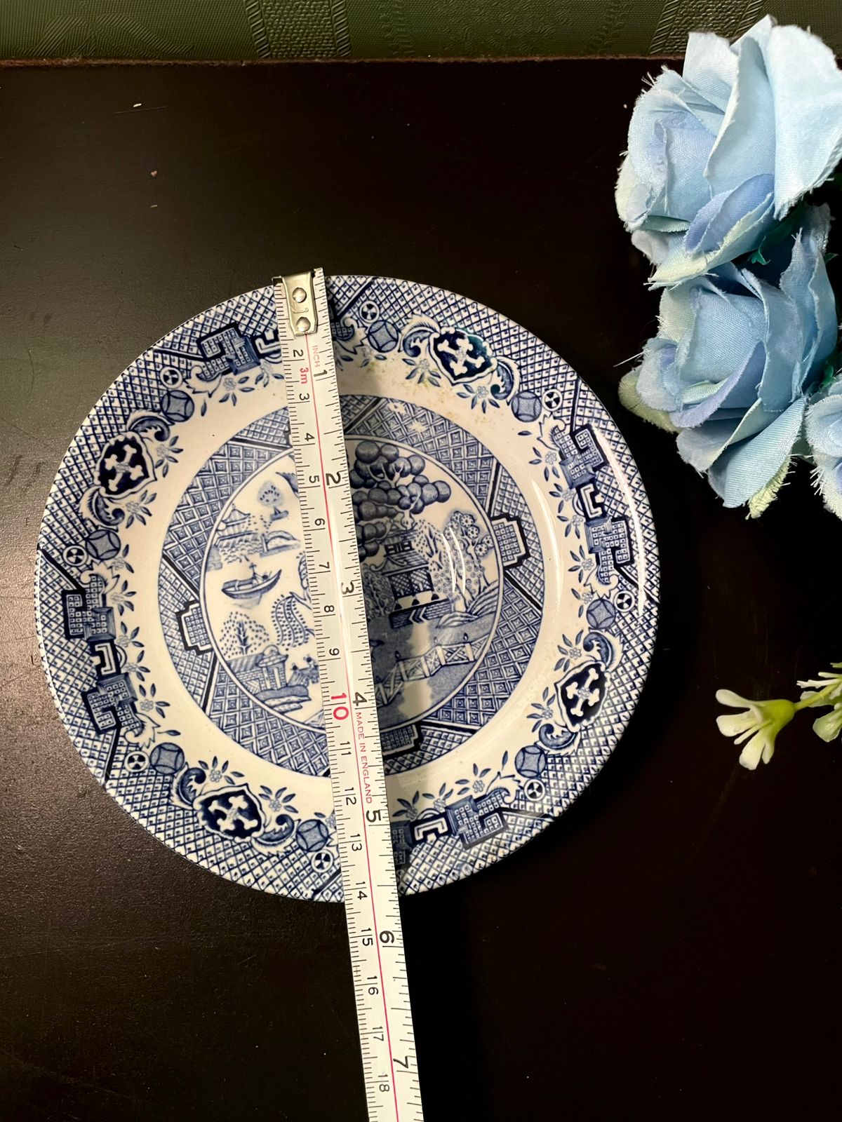 Royal Tudor Willow Decorative Plate 6 Inch Blue & White English Transferware