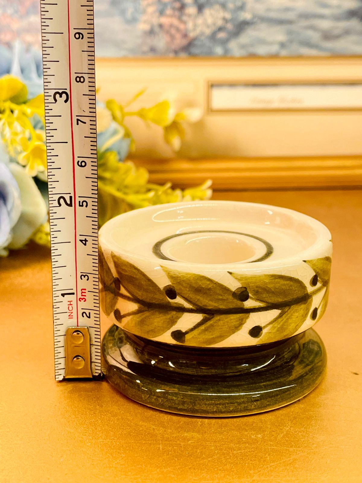 Vintage Botanical Cramic Tealight Candle Holder