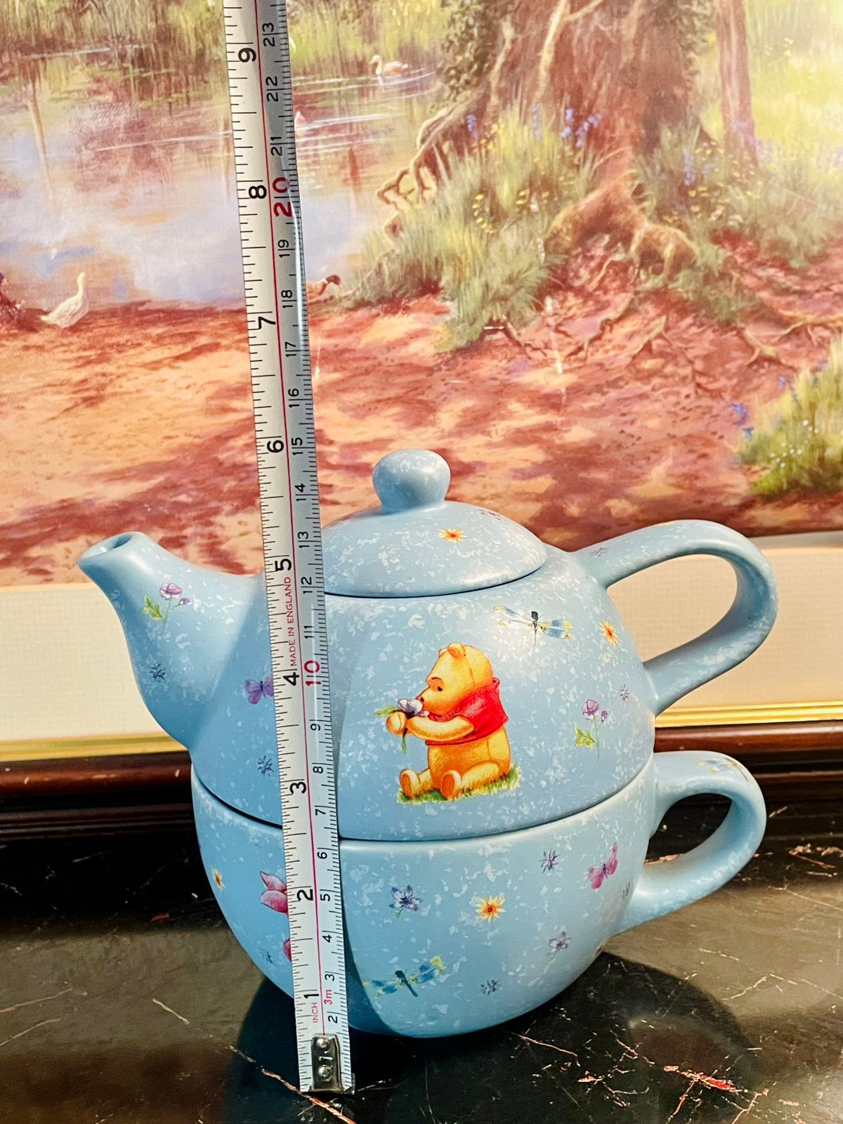 Disney Winnie the Pooh Tea-for-One Ceramic Teapot & Cup Set – Collectible