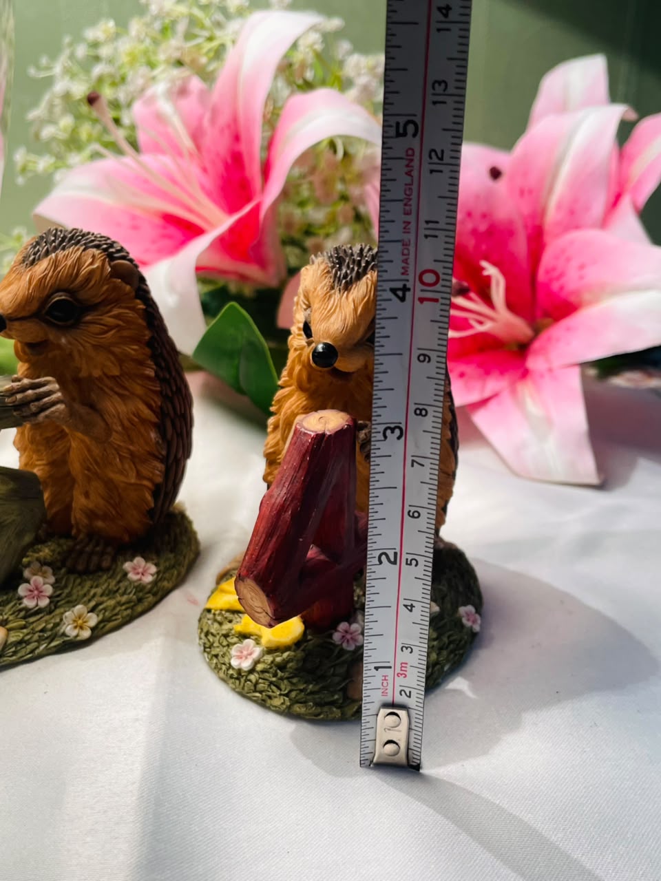 Pair of Hedgehog Number Figurines “4” & “5” Approx. 9 cm