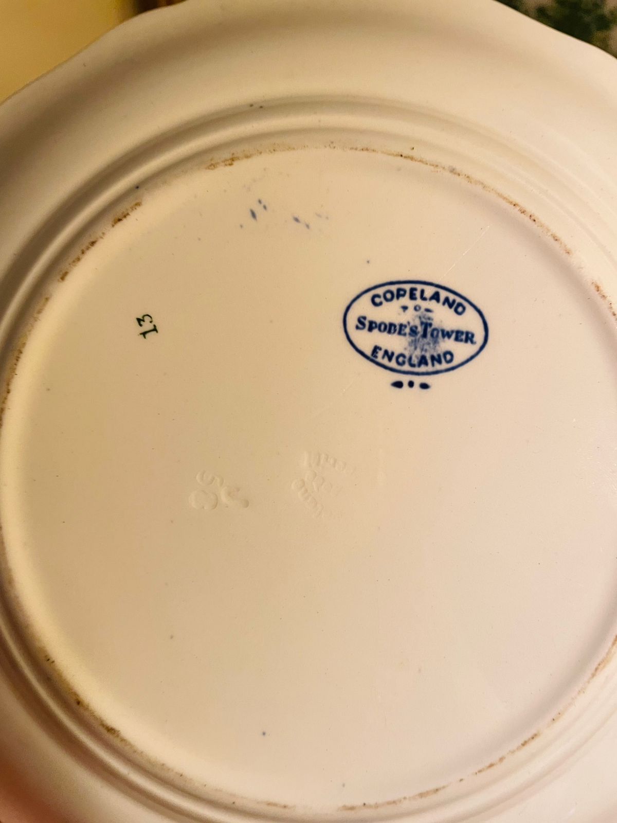 Spode Tower Blue & White Decor Plate – 7" Copeland England Ceramic