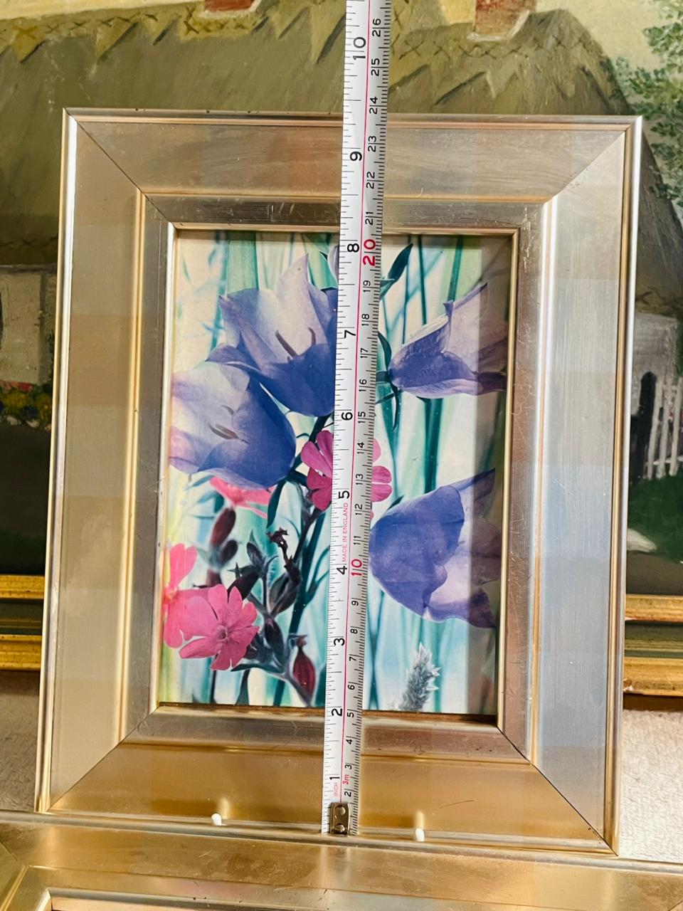 Set of 2 Vintage 1980’s Oil Painted Flower Frames – Pair of Floral Wall Art