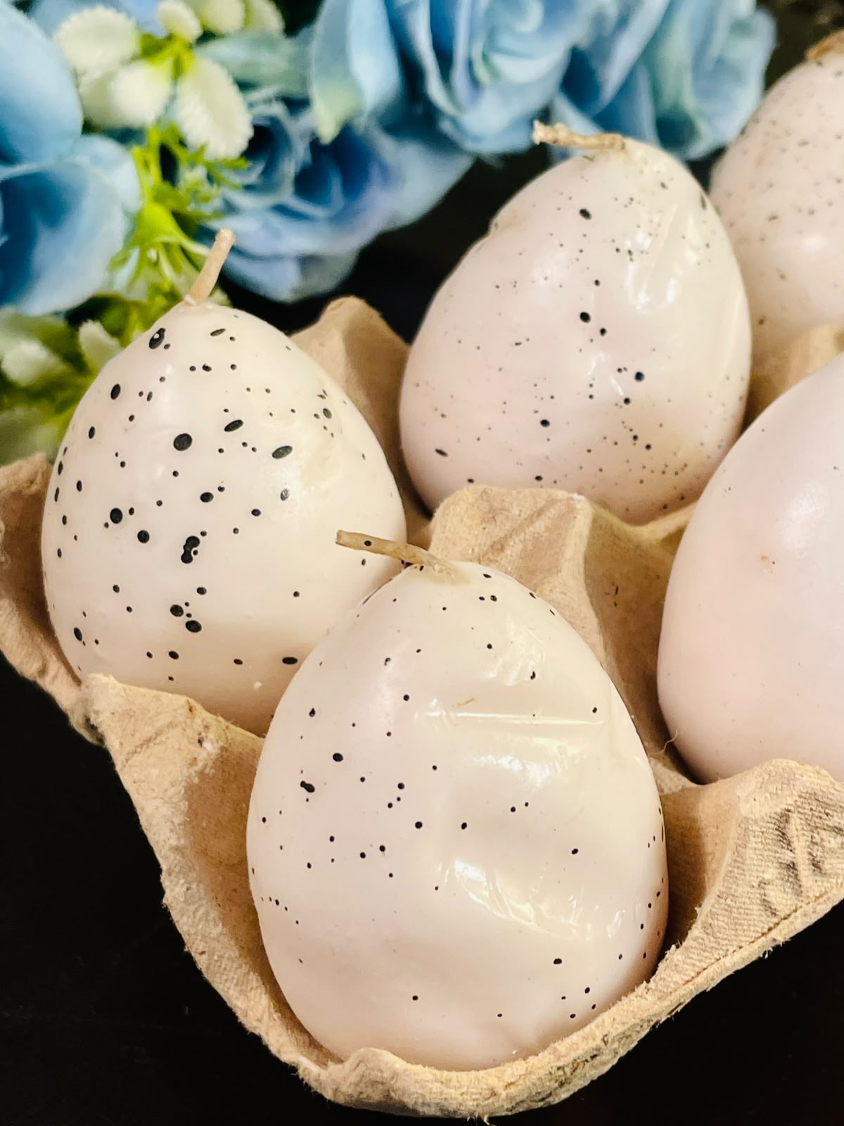 Speckled Egg Candle Set – Decorative Easter Egg Candles (6 Piece)