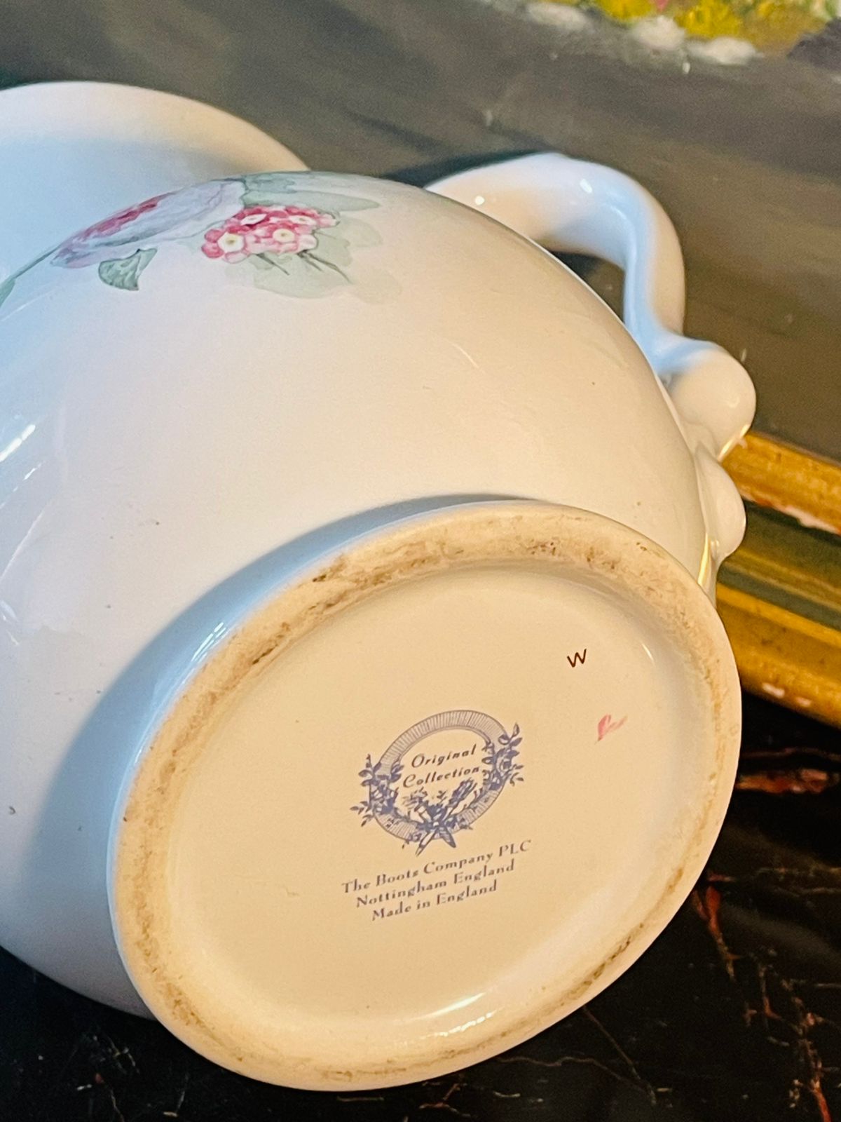 Floral Jug Ceramic , The Boots Company “Original Collection” – Made in England – 7 Inches Tall