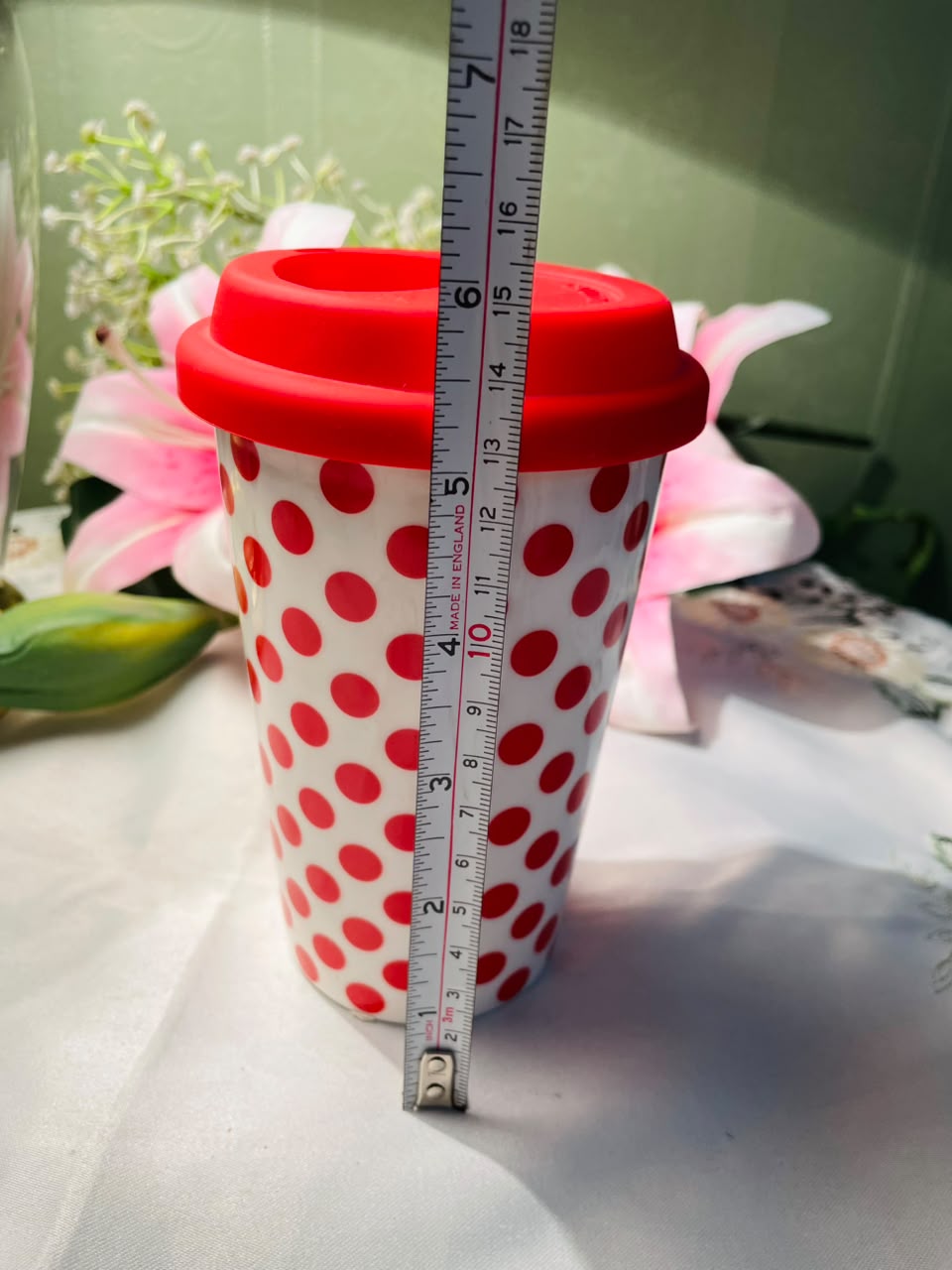 Comic Relief Red Nose Day Polka Dot Travel Mug Approx. 15 cm